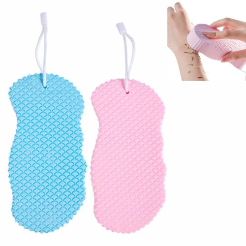 The Pink Sponge Scrubber Has A Soft And Fluffy Texture And Is Effective In Removing Stains.