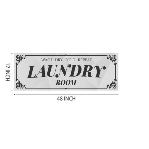 Laundry Room Rug Runner, Light Grey Runner Rug Laundry Rug Non Slip Waterproof Washable Laundry Mat - Laundry Mat Rug Runner For Laundry Room Hallway